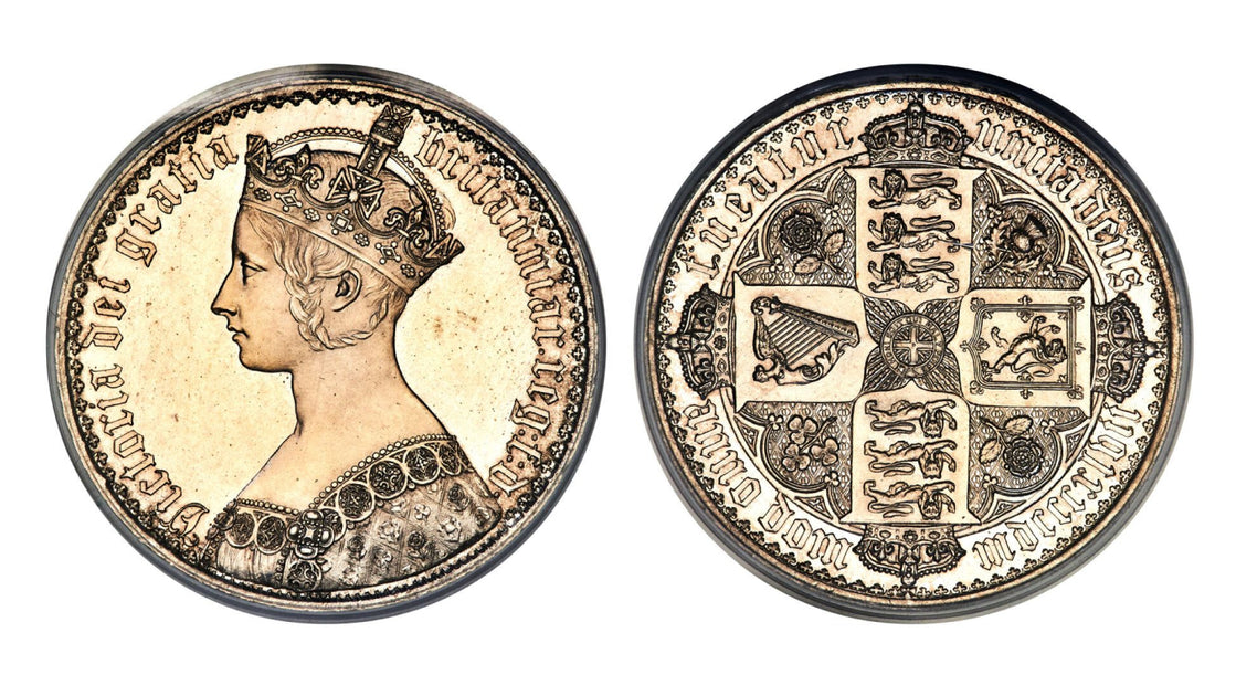 ★1847 イギリス クラウン銀貨 ヴィクトリア女王 英国 アンティークコイン