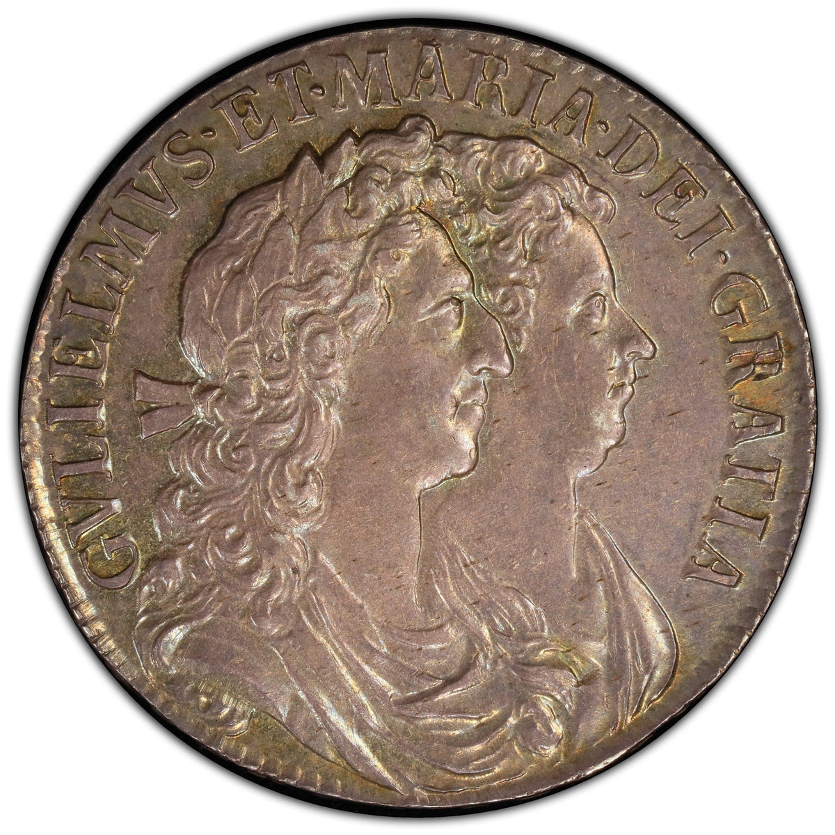 1689年 イギリス ウィリアム&メアリー ハーフクラウン銀貨 MS62 | 港区
