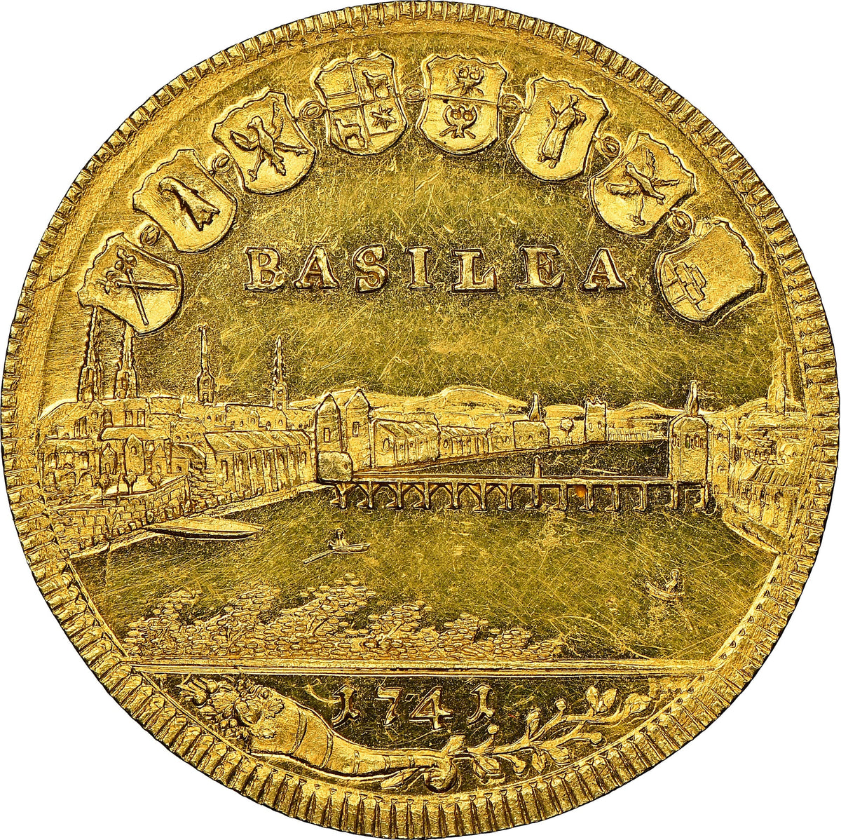 Top Pop】1741年 スイス バーゼル 6ダカット金貨 NGC MS63PL
