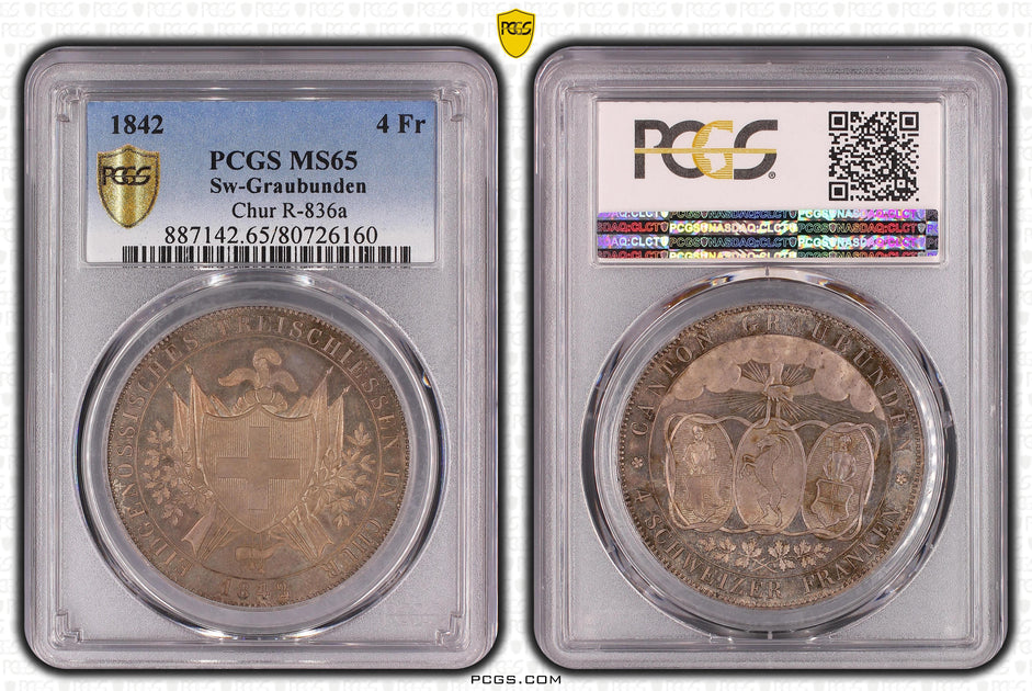 1741年ZURICH(スイスカントン)10シリング　銀貨 イギリス 1826 ジョージ4世 1シリング 銀貨 NGC PF63 8220139004