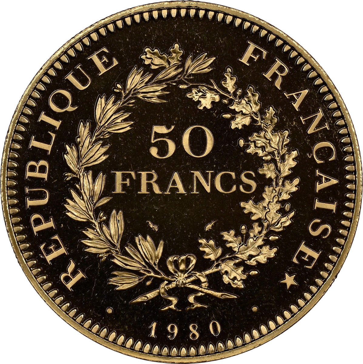 1980 フランス 50フラン ピエフォー金貨 NGC PF69UCAM | アンティークコインギャラリア