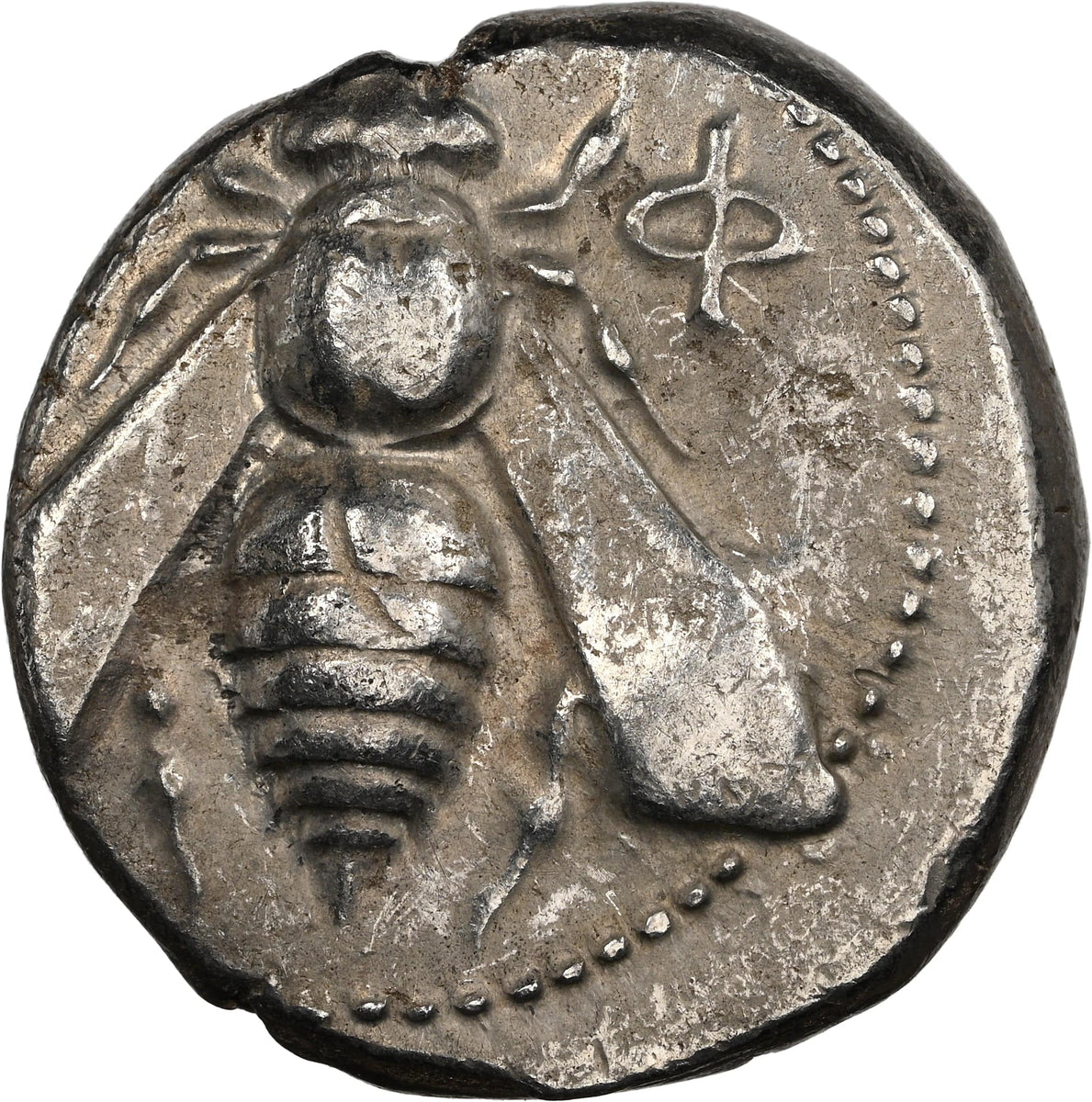 紀元前4世紀 古代イオニア エフェソス テトラドラクマ銀貨 XF Strike