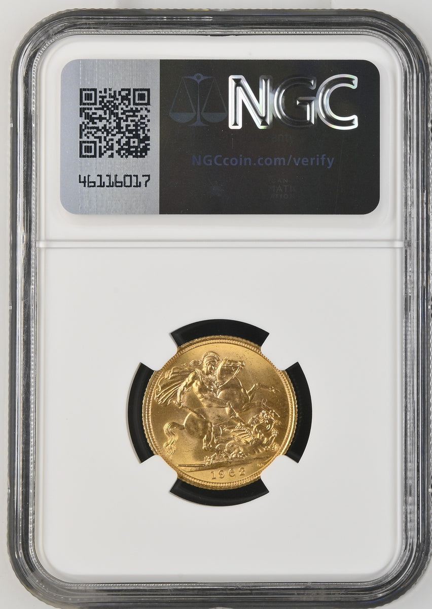 1962年 イギリス エリザベス2世 1stポートレート ギリックソヴリン金貨