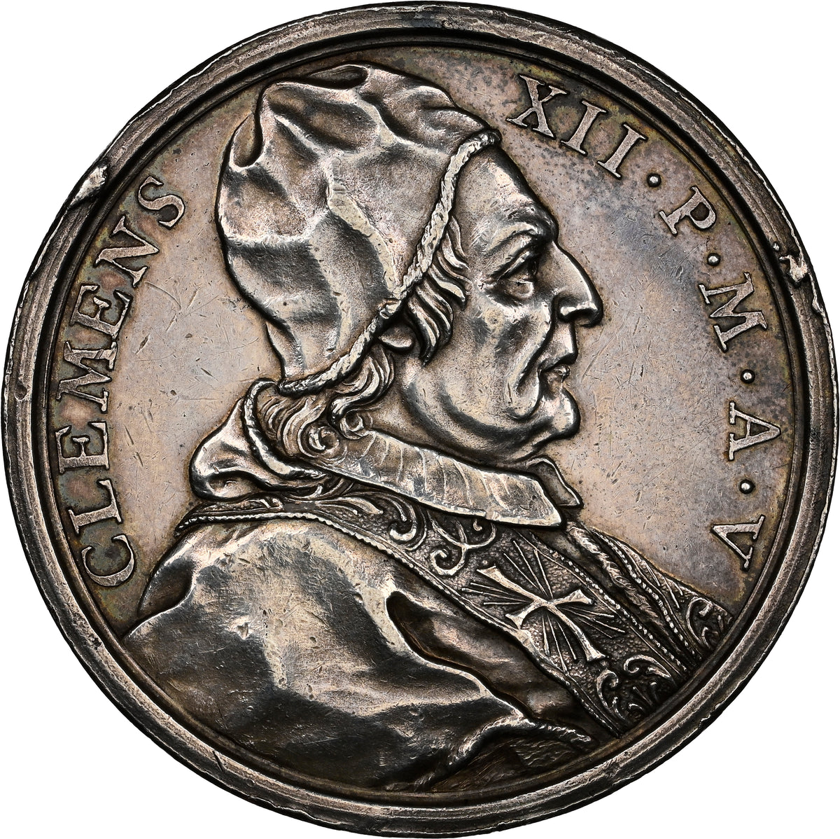 1735年 バチカン モントーネ・ロンコ川 銀メダル NGC UNC Details | 港