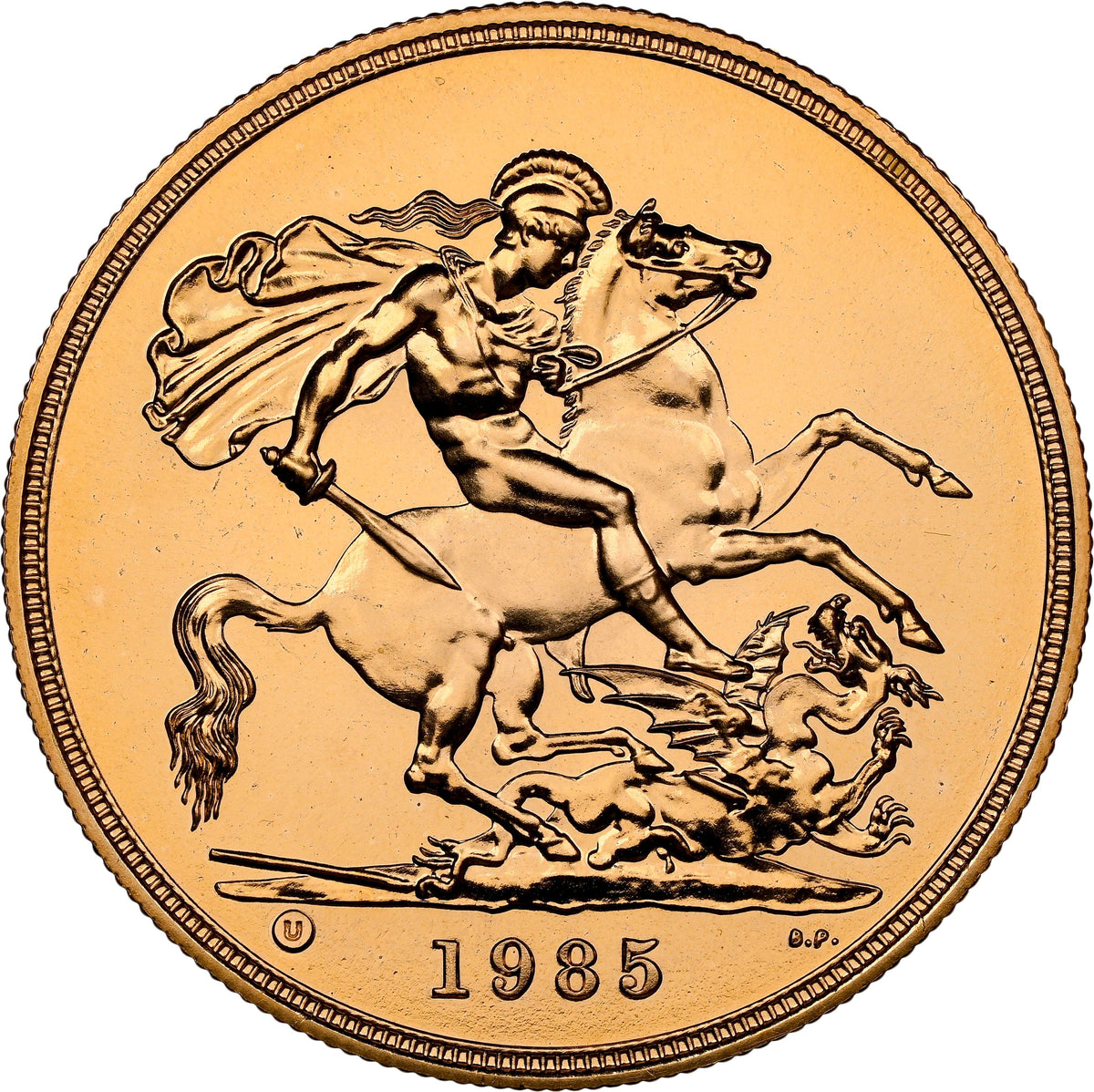 1985年 イギリス エリザベス2世 5ソヴリン金貨 MS69PL | 港区