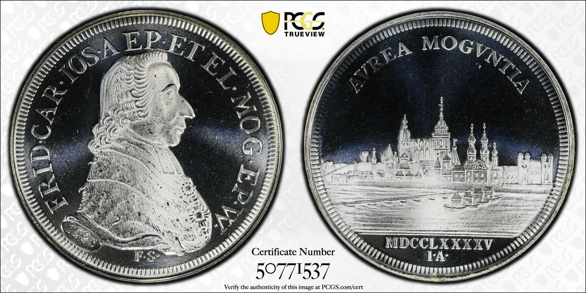 1795年(1985年) ドイツ プファルツ ダカット銀貨 リストライク