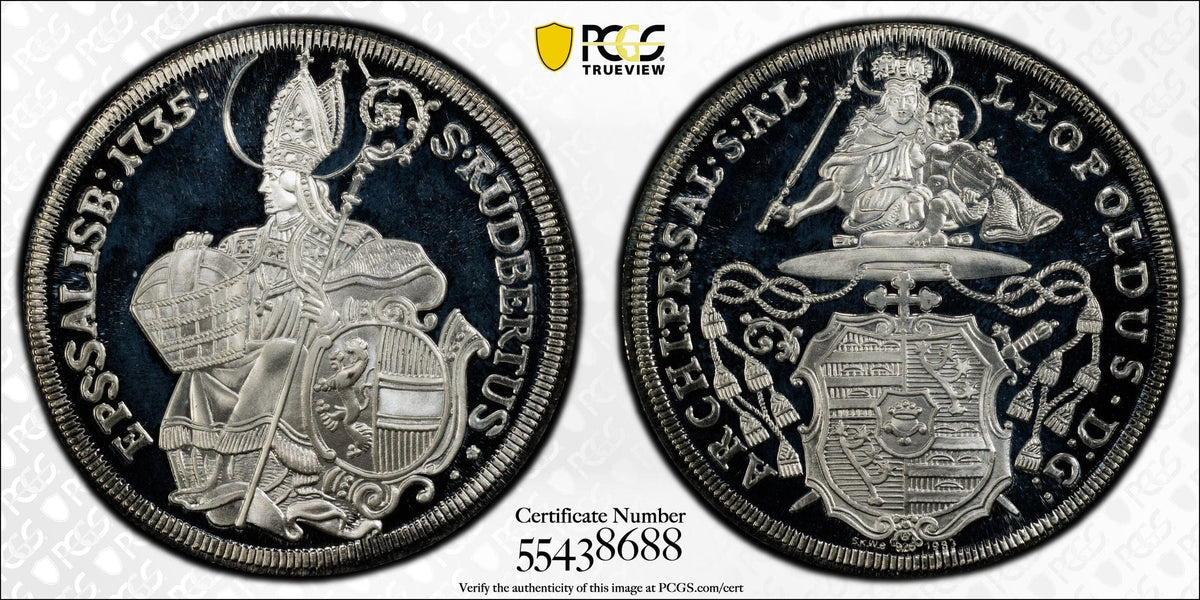 1735年(1983年) オーストリア ザルツブルク ターラー銀貨 リストライク