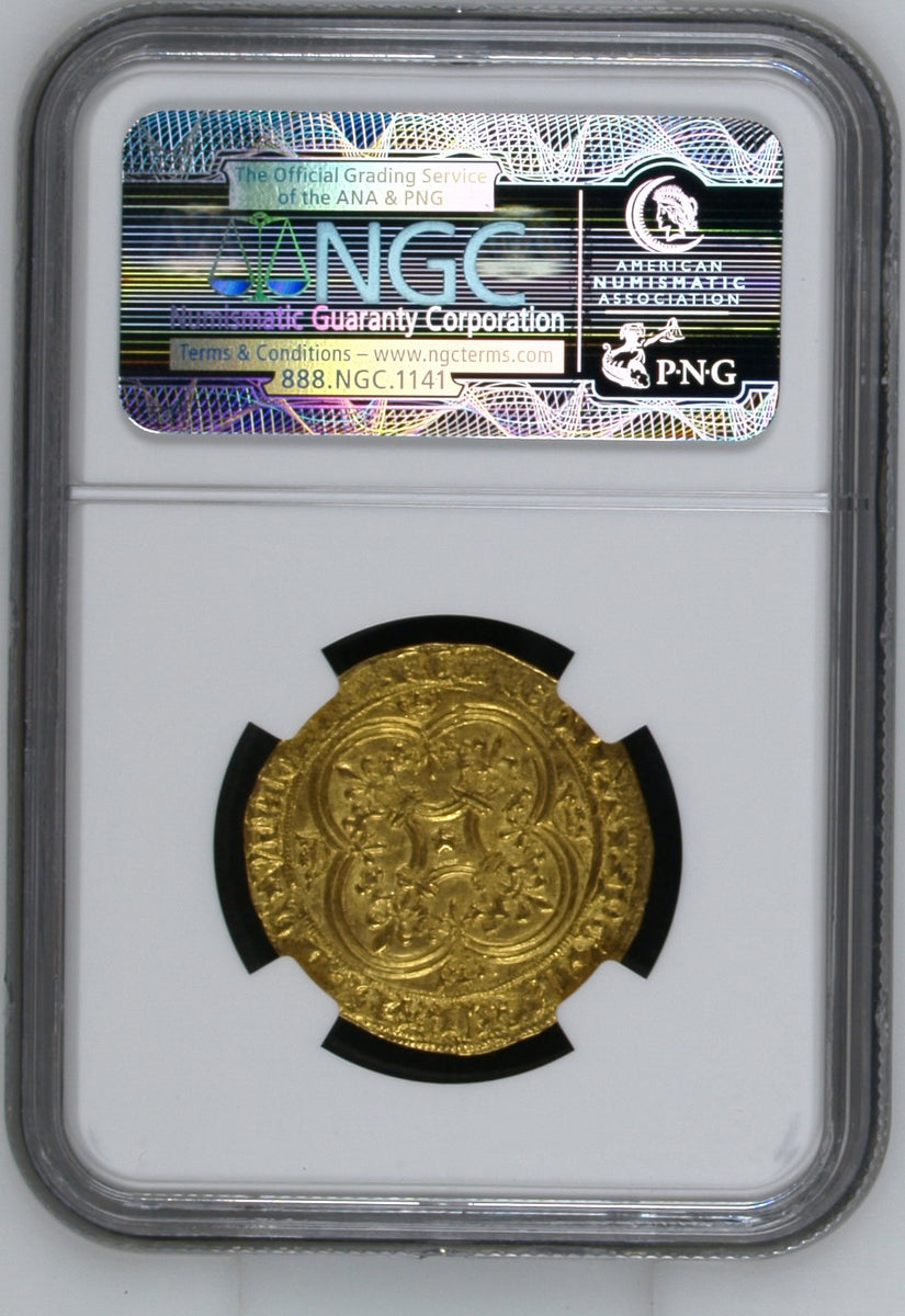 1380-1422年 フランス シャルル6世 エキュドール金貨 NGC MS61 | 港区
