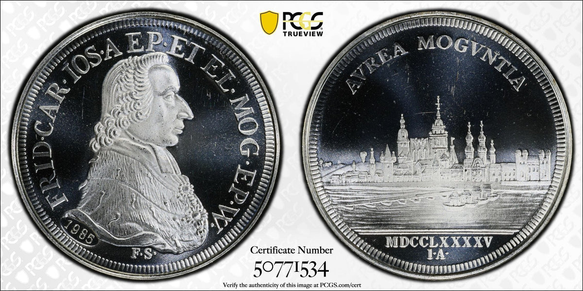 1795年(1985年) ドイツ プファルツ ダカット銀貨 リストライク