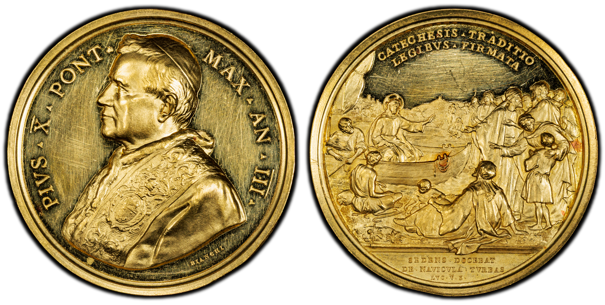 1905年 バチカン ピウス10世 金メダル 50.74g PCGS SP62 | 港区虎ノ門