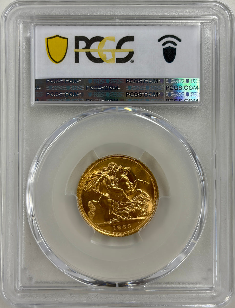 1963年 イギリス エリザベス2世 1stポートレート ギリックソヴリン金貨