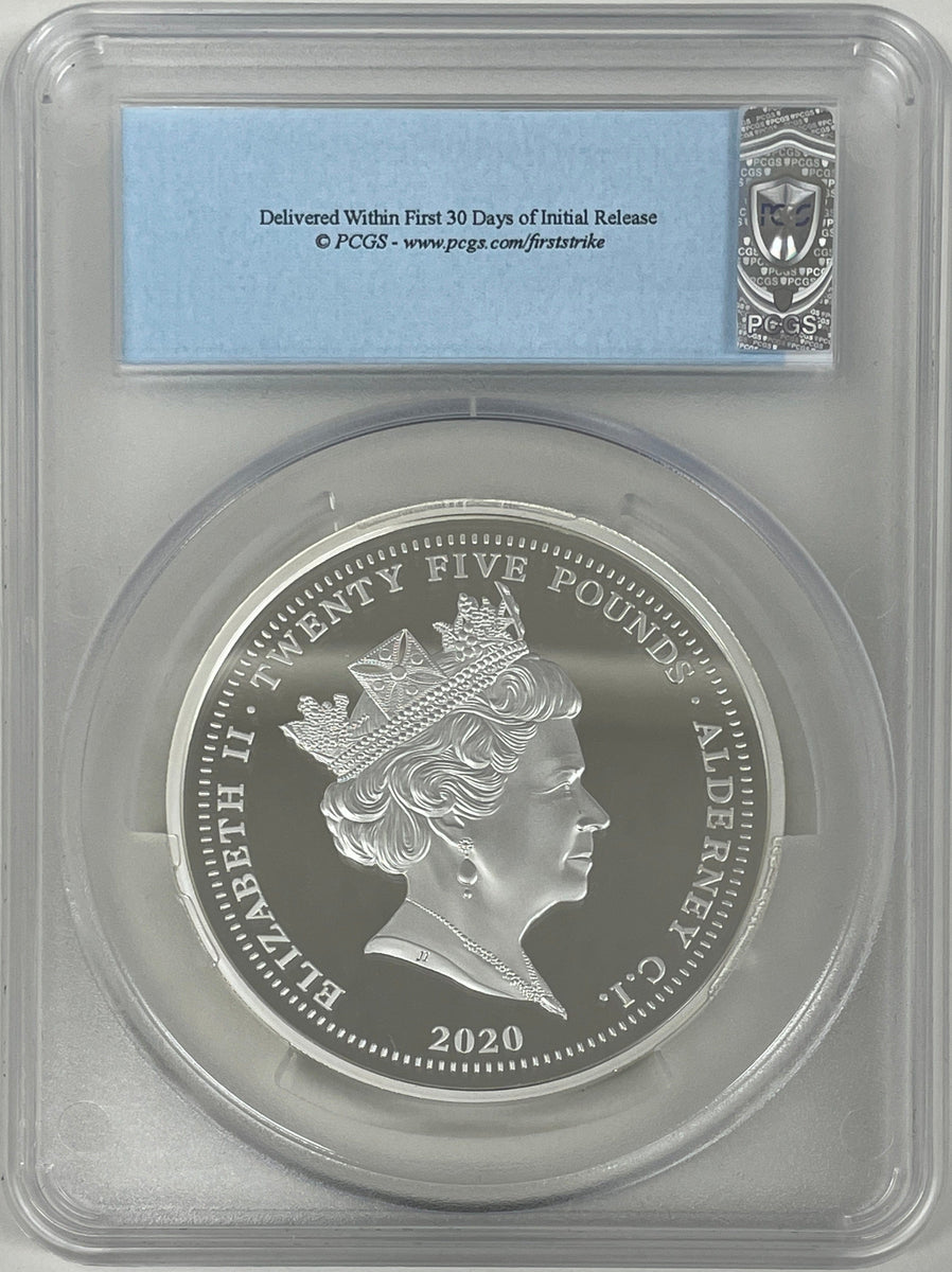 Top Pop】2020年 オルダニー スリーグレイセス 25ポンド 5oz 銀貨 PCGS