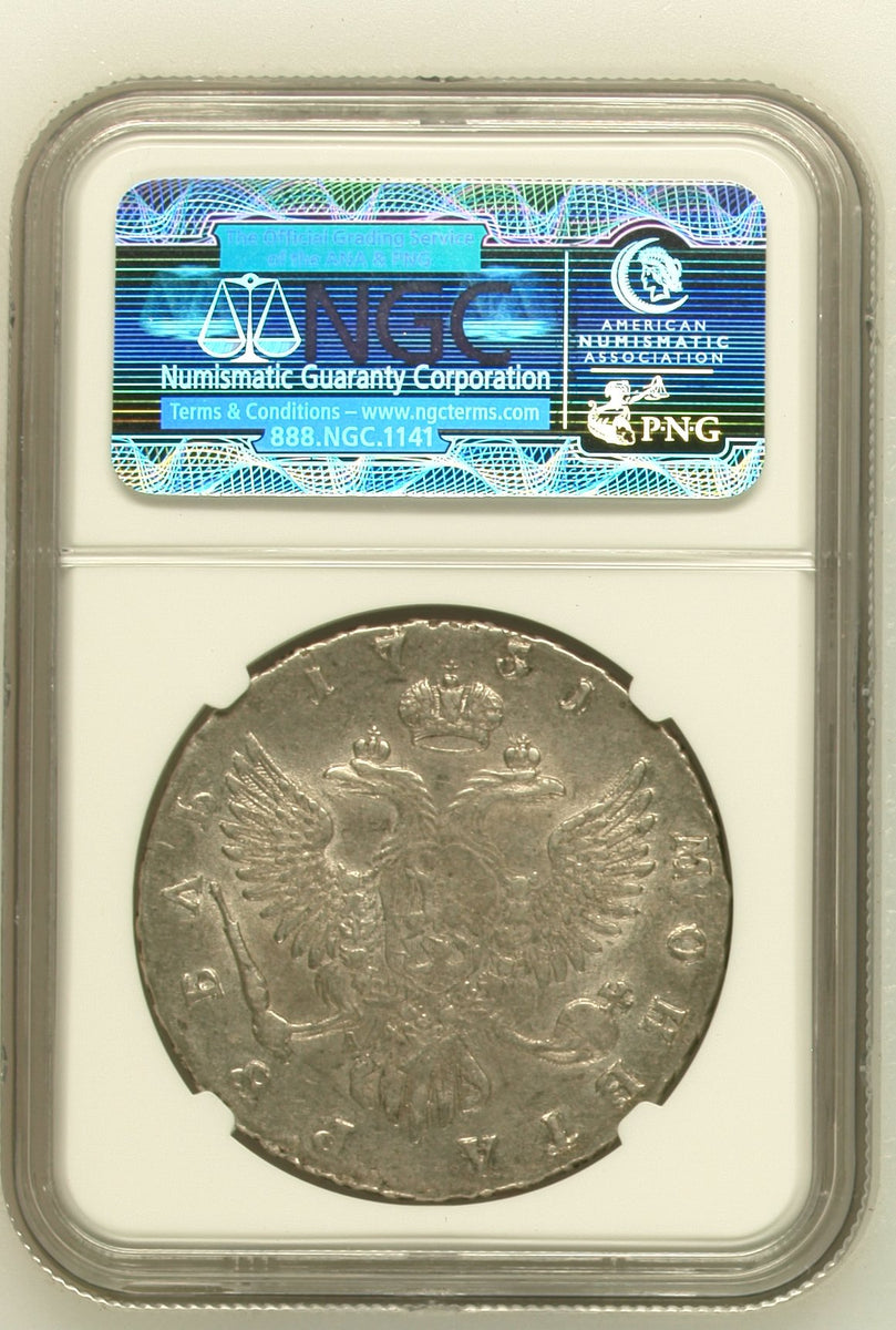 2002年 ロシア 3ルーブル銀貨 キデクシャ 1オンス Ag900 1751年ММД A ロシア エリザヴェータ ルーブル銀貨 NGC AU53 | 港区