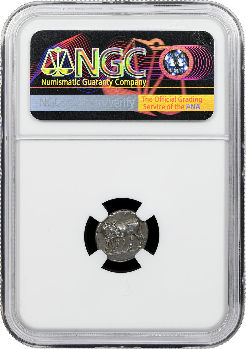 紀元前4世紀 古代ギリシア ミュシア パリオン ヘミドラクマ銀貨 NGC Ch