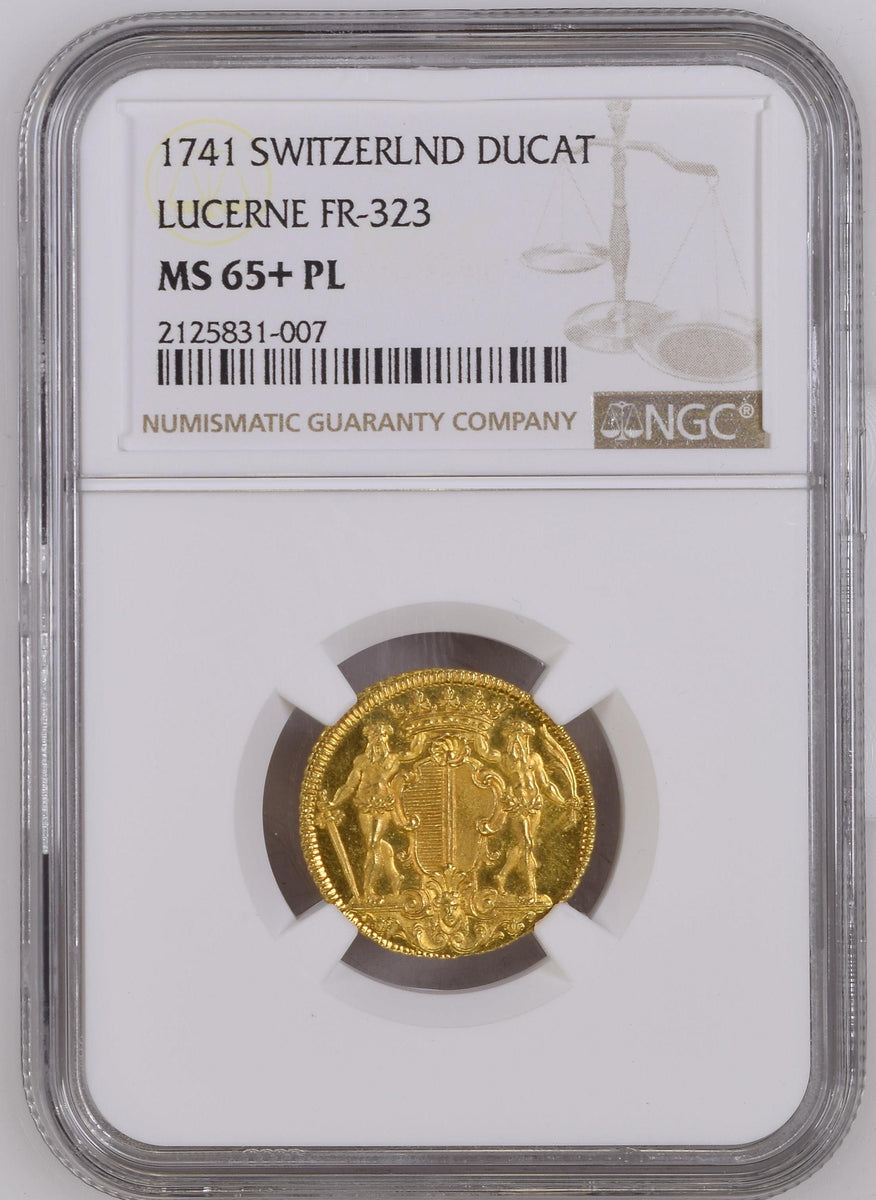 1741 スイス ルツェルン ダカット金貨 NGC MS65+ Prooflike(Top