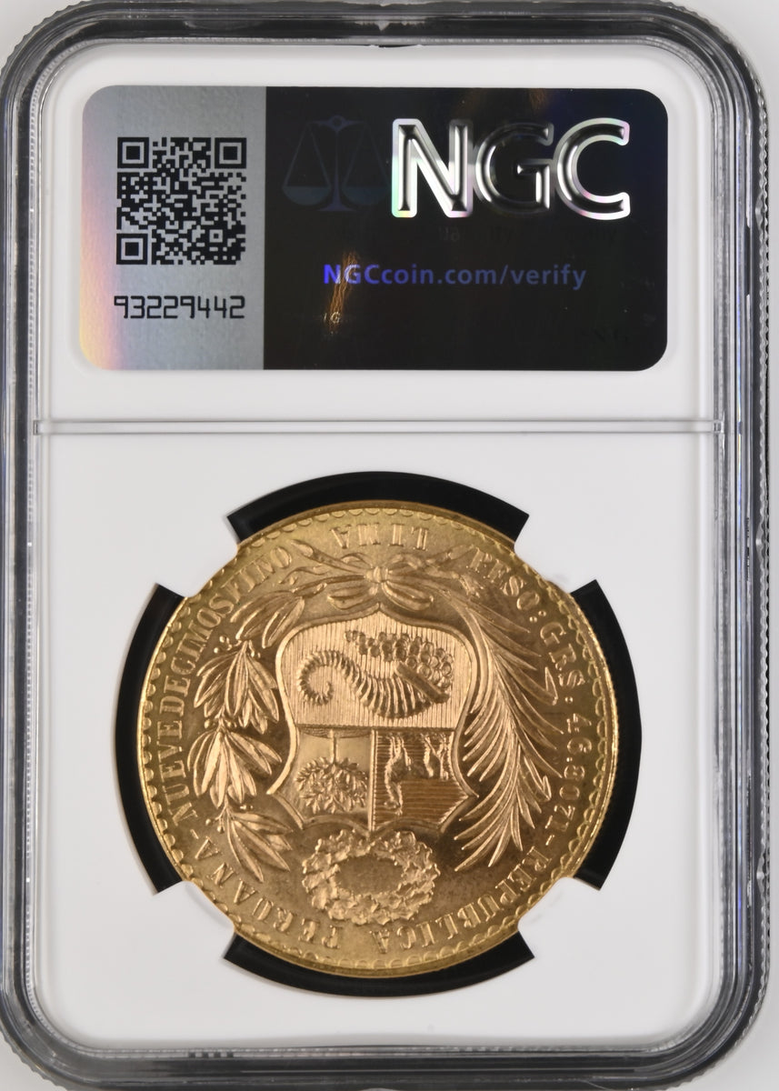 1961年 ペルー 坐像の女神 100ソル金貨 NGC MS66 | 港区虎ノ門の