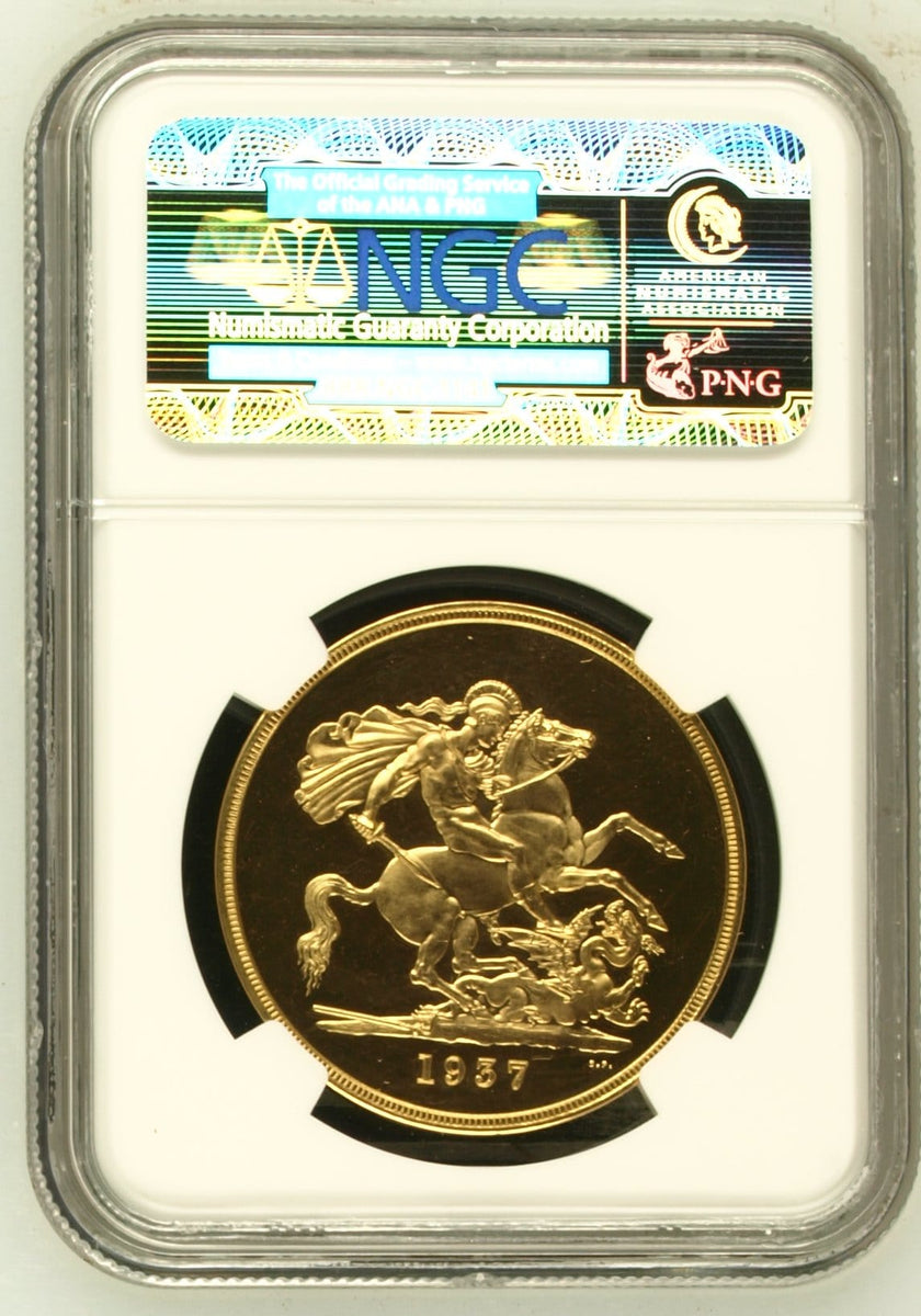 1937 イギリス ジョージ6世 5ポンド金貨 NGC PF64UCAM | アンティークコインギャラリア