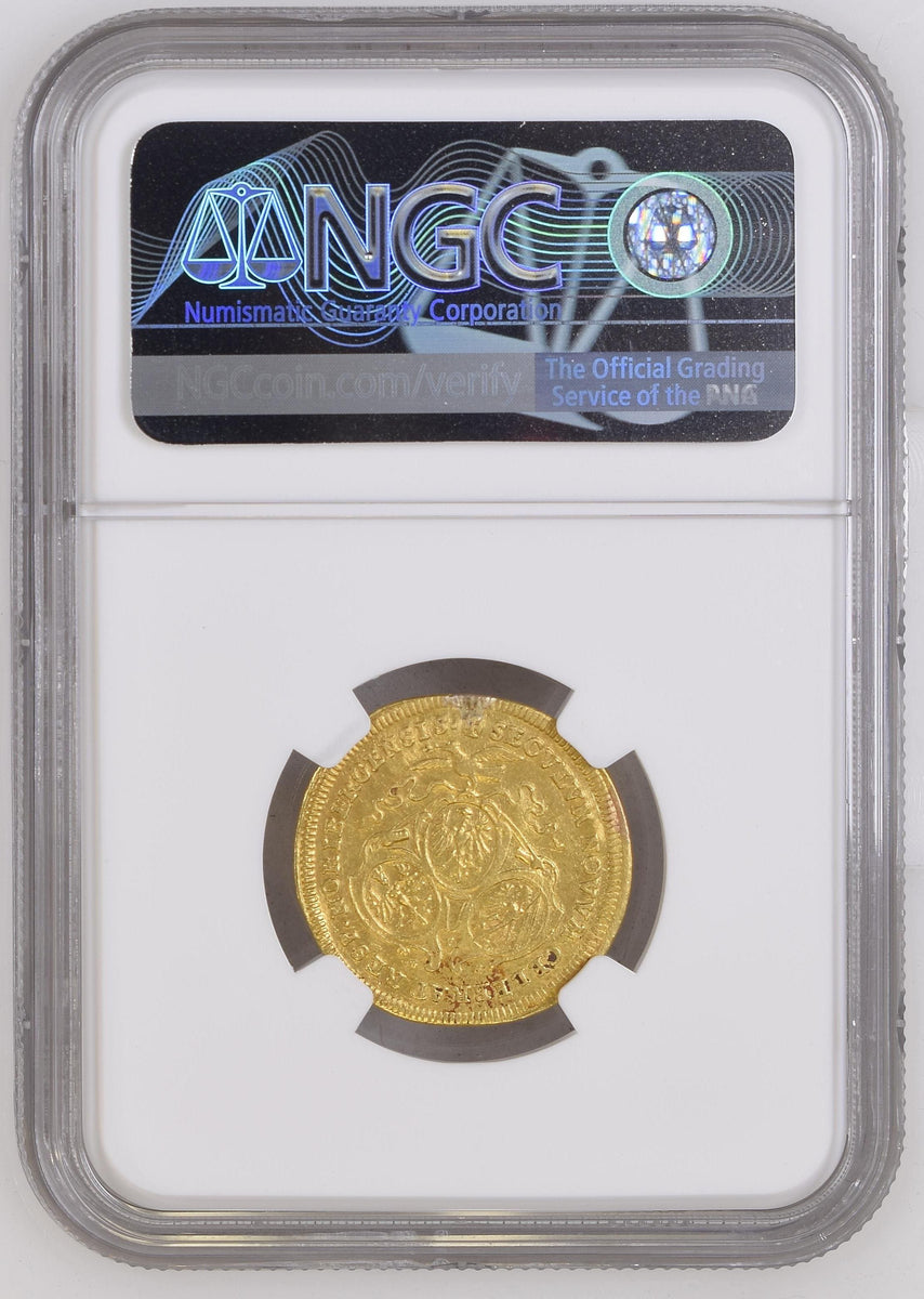 1700年 ドイツ ニュルンベルグ ラムダカット金貨 AU DETAILS MOUNT