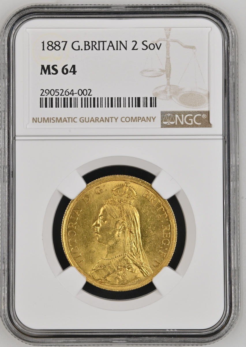 1887年 イギリス £2 ソブリン金貨 MS64 | アンティークコイン 