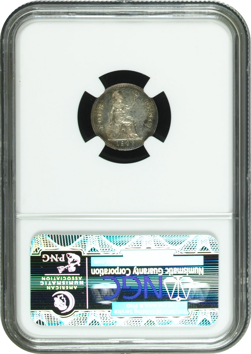 1839年 イギリス ヴィクトリア 4ペンス銀貨 プルーフ NGC PF64 | 港区