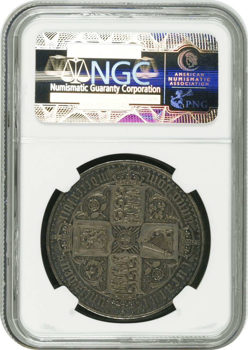 1847年 イギリス ヴィクトリア ゴシッククラウン銀貨 アンデシモエッジ