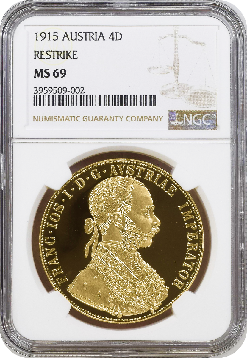 MS69 1915年 オーストリア 4ダカット 金貨 フランツ ヨーゼフNGC 1915年 オーストリア フランツ・ヨーゼフ1世 4ダカット金貨 リスト
