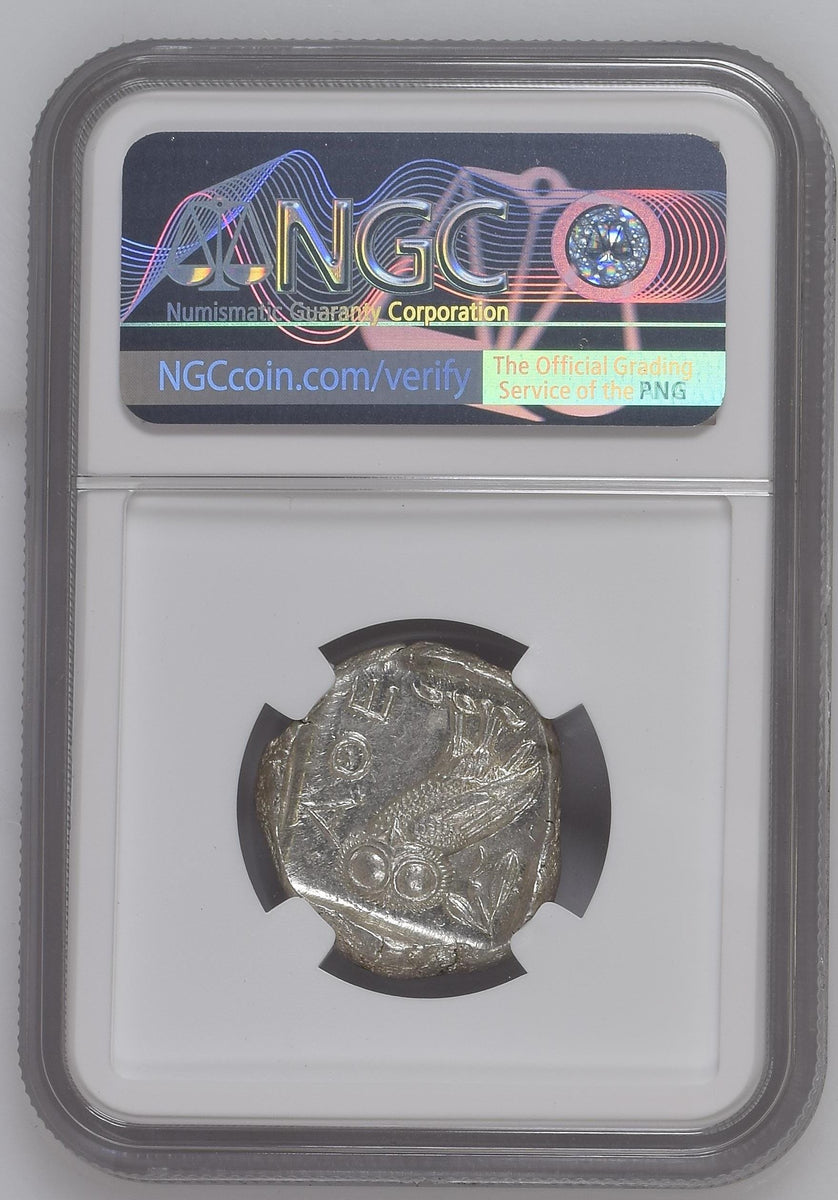 紀元前440-404年 古代ギリシア アッティカ アテネ フクロウ テトラドラクマ銀貨 NGC MS Strike: 5/5 Surface |  アンティークコインギャラリア