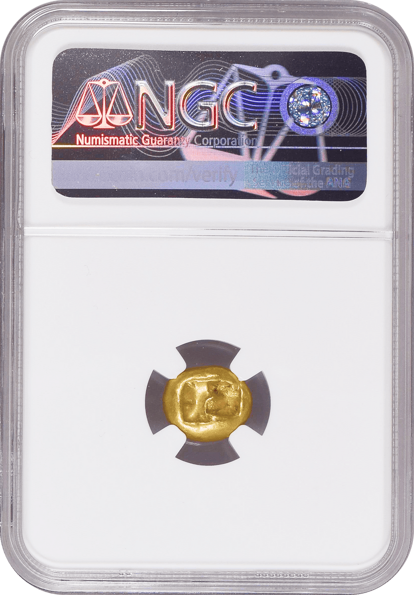 古代リディア王国 紀元前610-546年頃 1/3ステーター金貨 NGC VF Strike