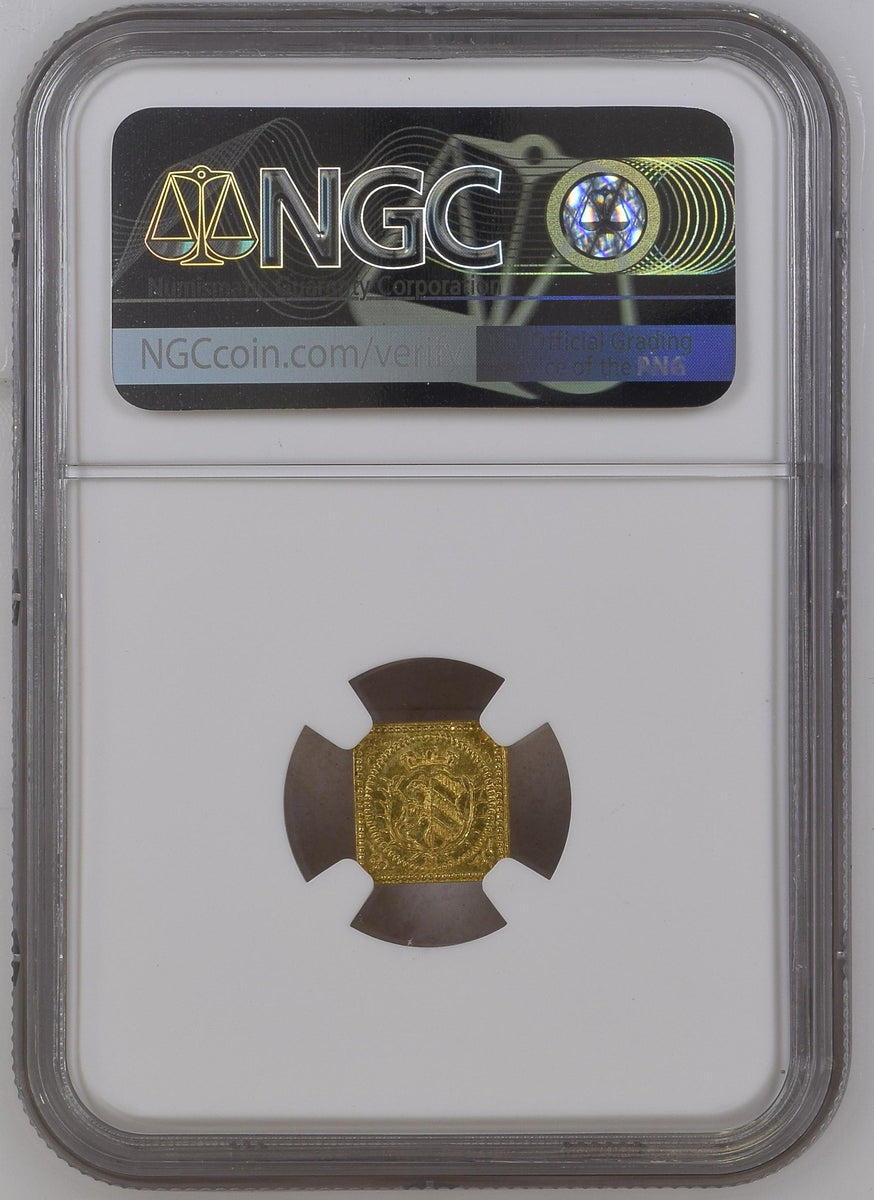 1700年 ニュルンベルク ラムダカット クリッペ 1/4ダカット金貨 MS64