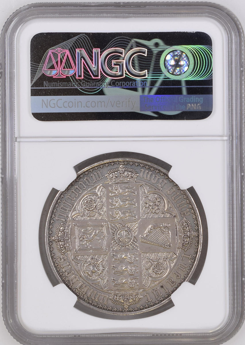 1847 イギリス ゴシッククラウン銀貨 UNDECIMO NGC PF61（ロイヤルミントラベル） | アンティークコインギャラリア