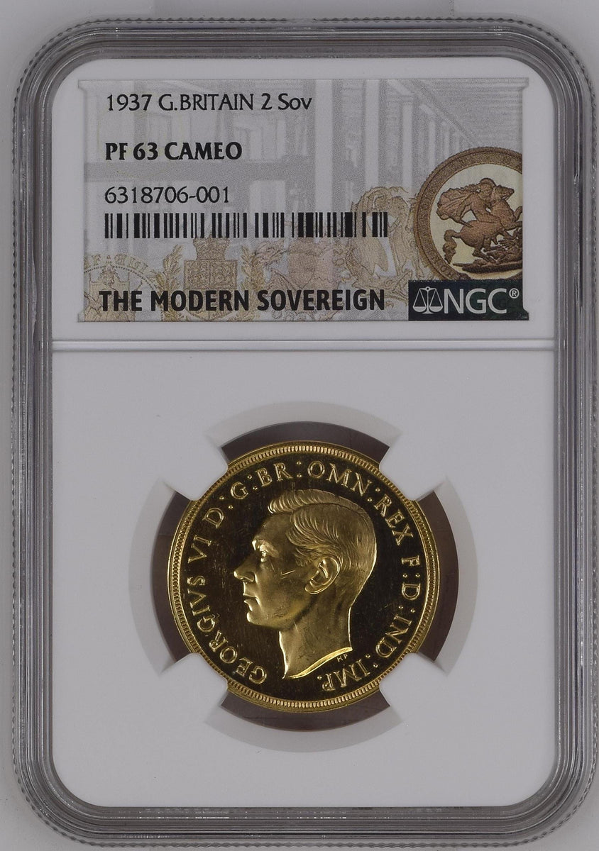 1937 イギリス ジョージ6世 2ポンド金貨 NGC PF63CAM | アンティーク 