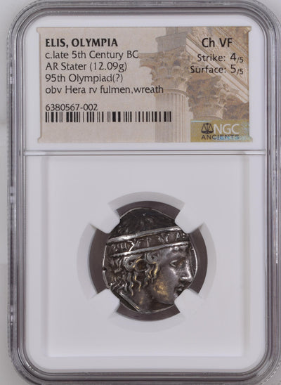 アンティークコインギャラリア 古代ギリシア BC5 エーリス 第95回オリンピック記念ステーター銀貨
