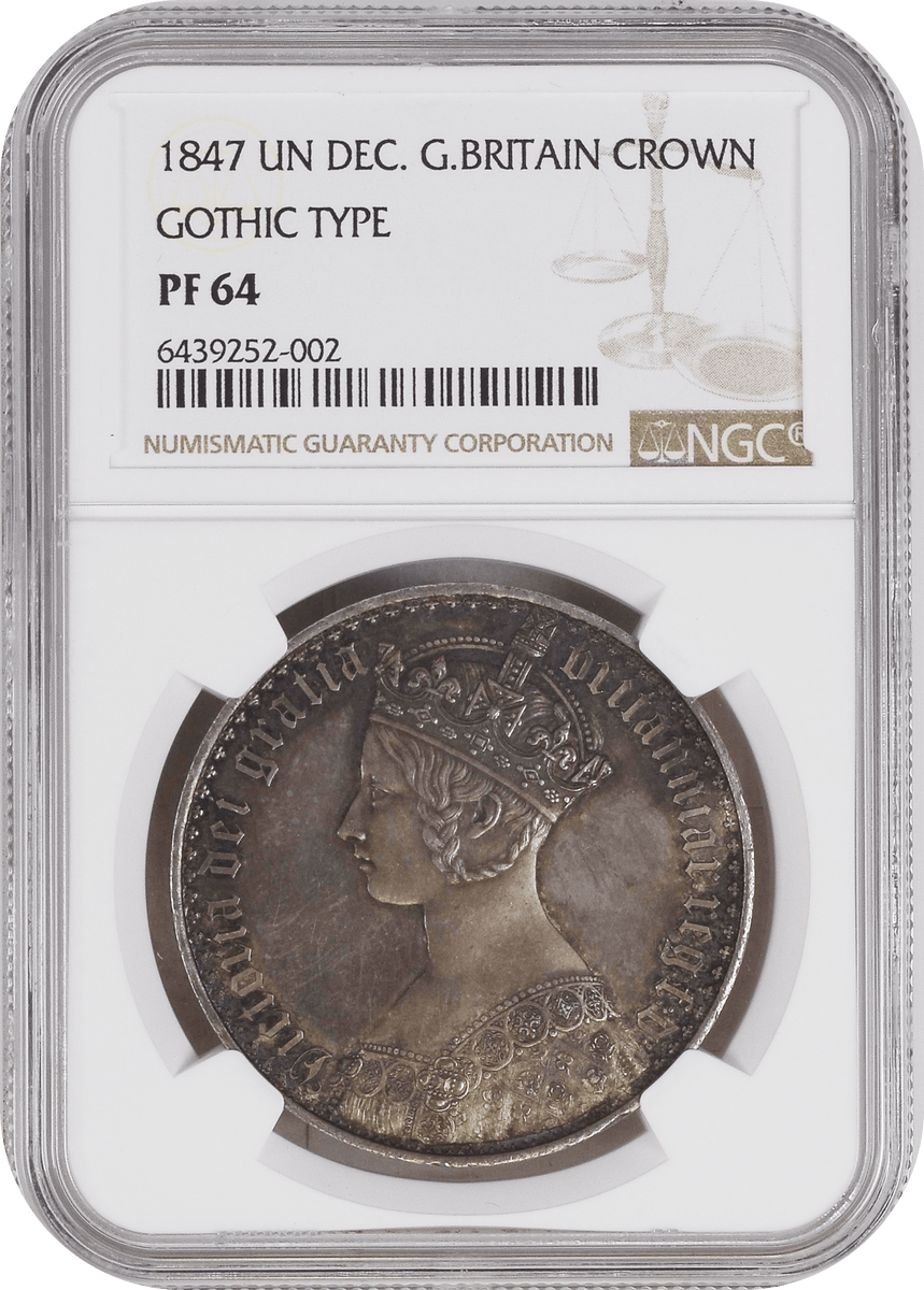1847年 イギリス ゴシッククラウン銀貨 アンデシモ PF64 | 港区虎ノ門