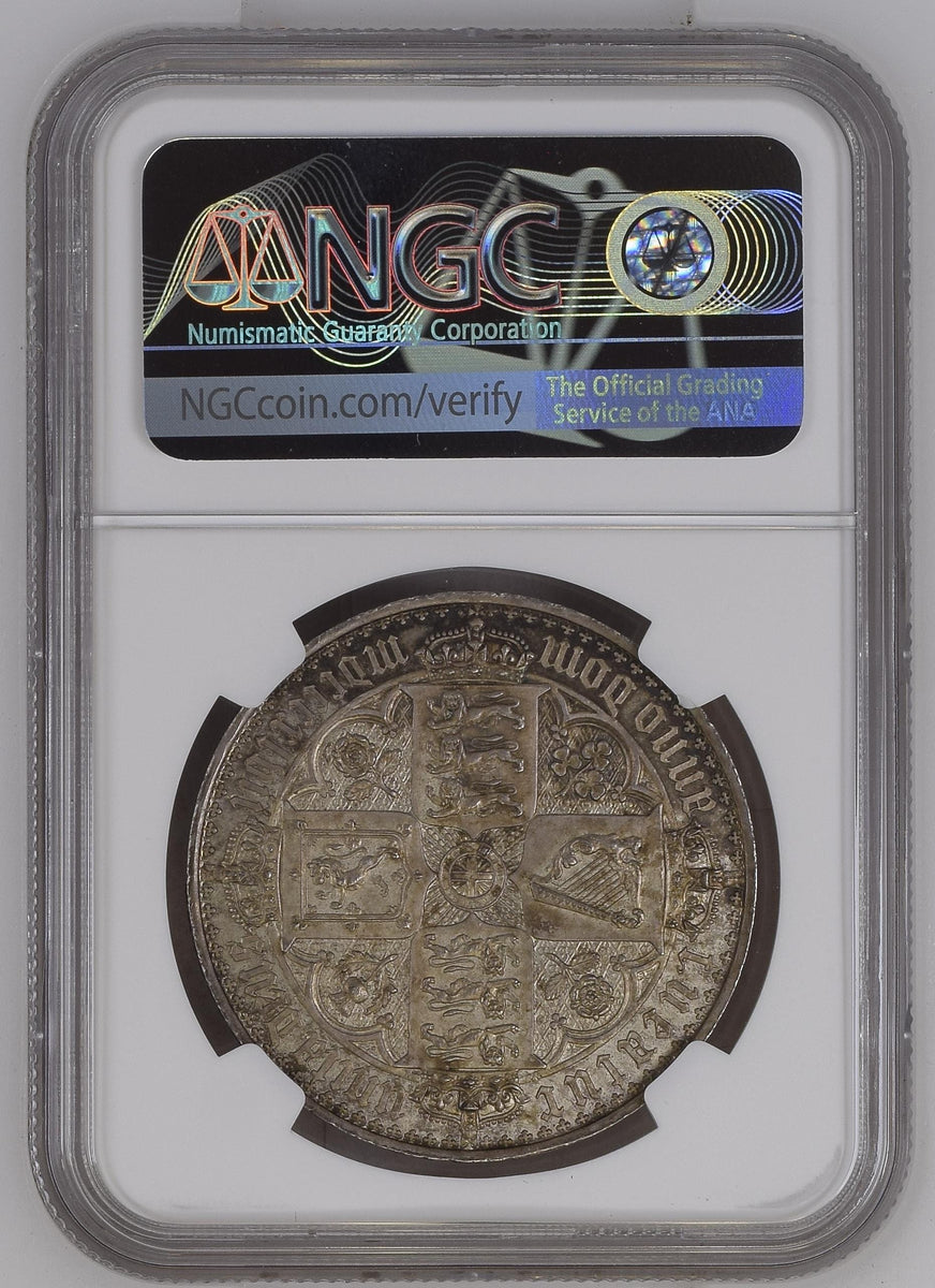 1847年 イギリス ヴィクトリア女王 ゴシッククラウン銀貨 NGC PF64 