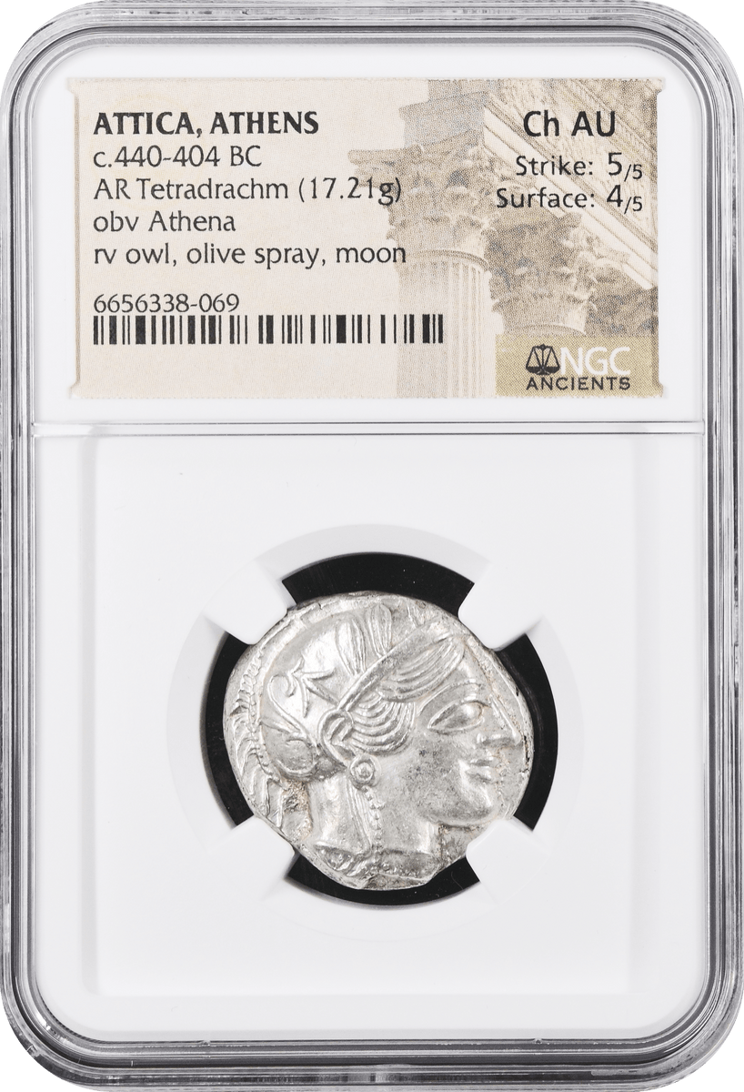 紀元前3~0世紀 ヘレニズム期 銀化重貼玉 超レア！ 紀元前440-404年 古代ギリシア アッティカ アテネ フクロウ テトラ