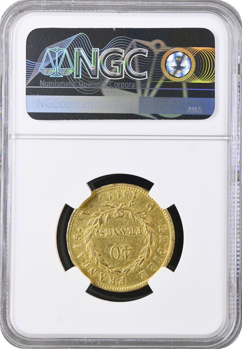 1811年A フランス ナポレオン1世 40フラン金貨 NGC AU Details