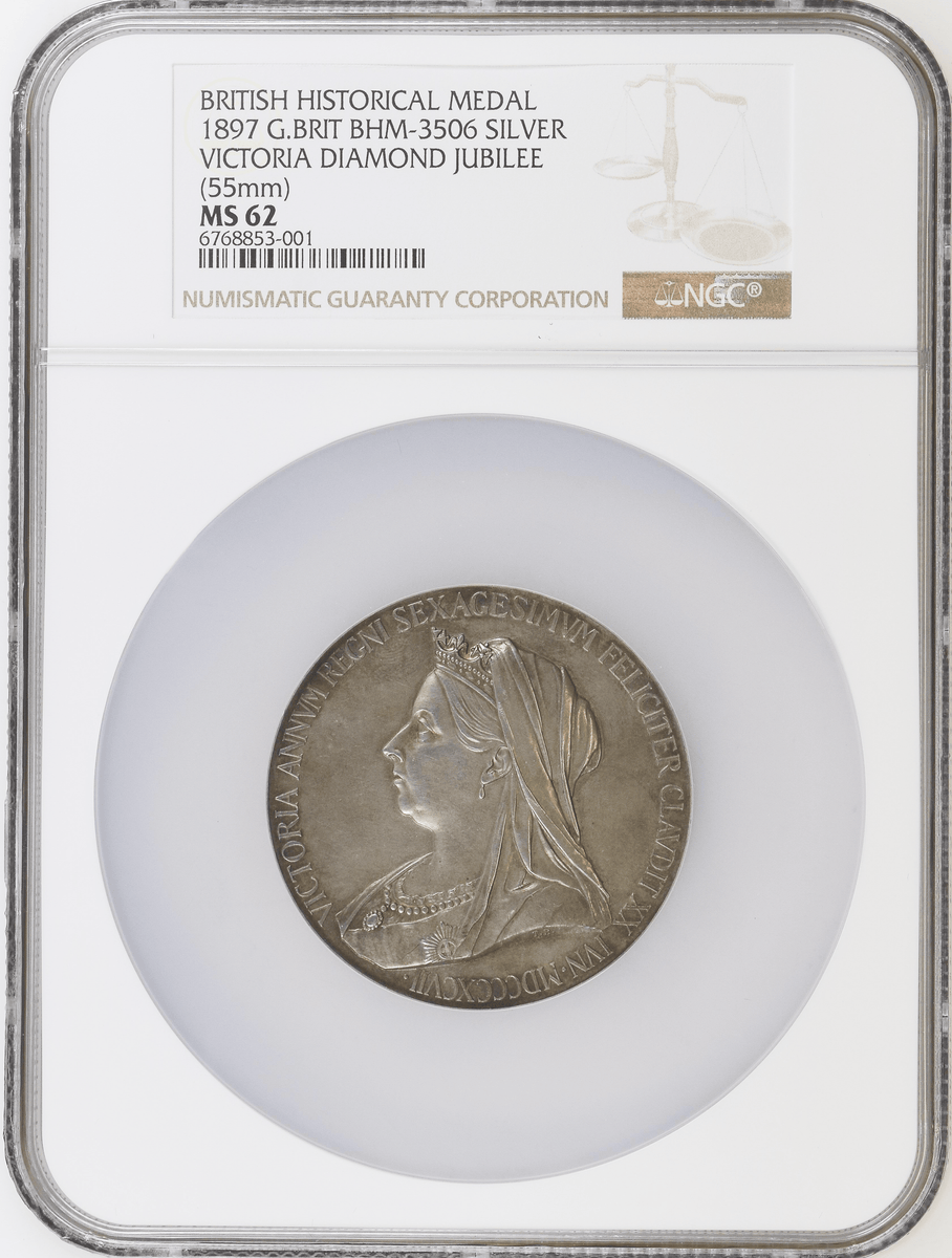 1897年 イギリス ヴィクトリア ダイヤモンド・ジュビリー 銀メダル 1897年 イギリス ヴィクトリア ダイヤモンド・ジュビリー 銀メダル