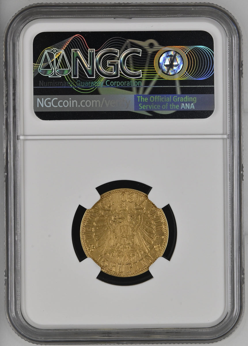 1916 ドイツ領東アフリカ ヴィルヘルム2世 15ルピー金貨 NGC MS64 | アンティークコインギャラリア