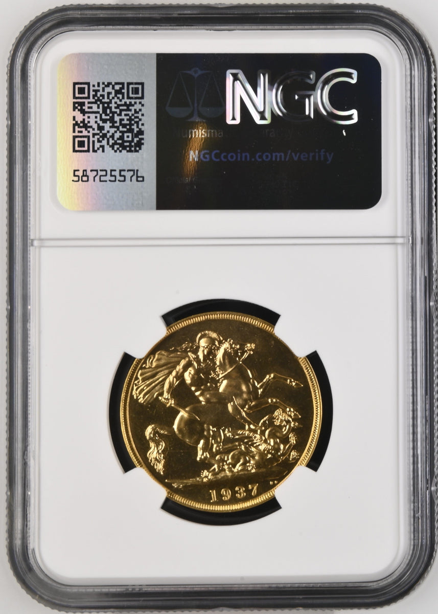 1937年 イギリス ジョージ6世 2ポンド金貨 PF64 | アンティーク