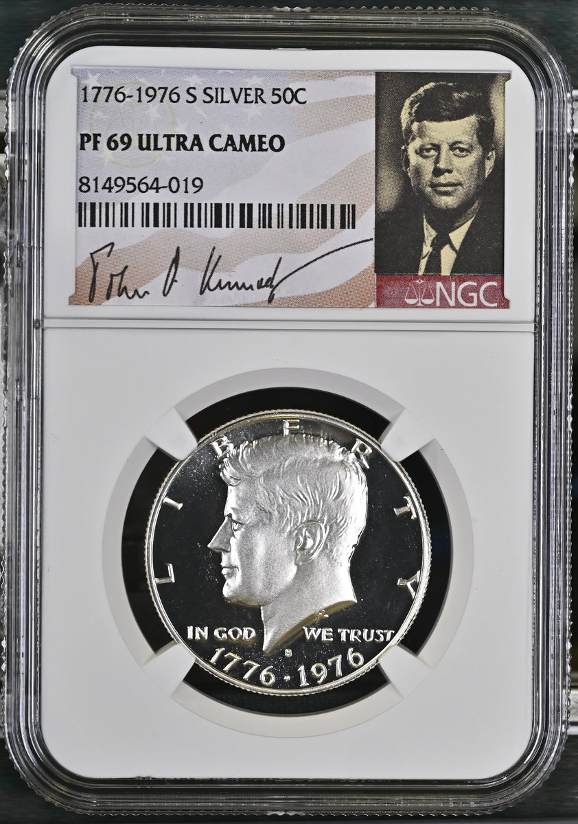 1776-1976年 アメリカ ケネディ大統領 50セント銀貨 NGC PF69UCAM | 港