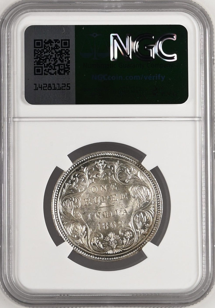 1862年 英領インド ゴシック ルピー銀貨 MS63 | 港区虎ノ門の