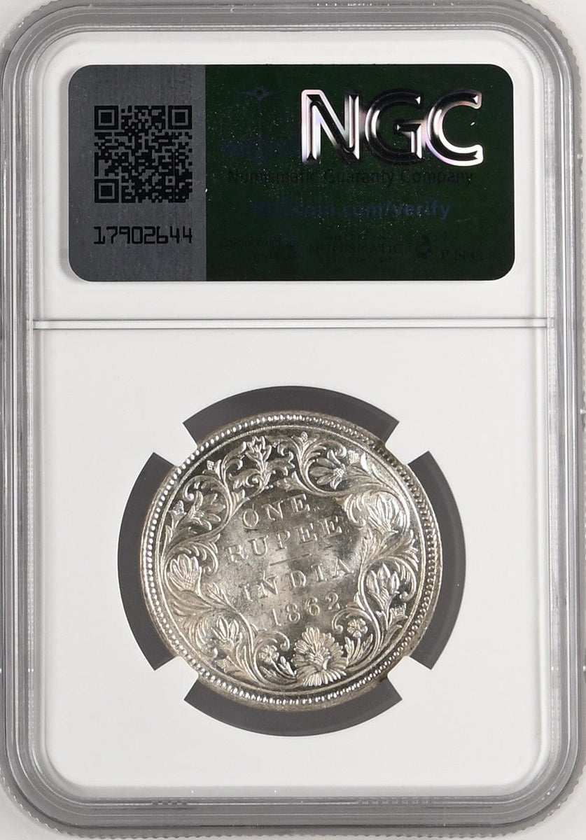 1862年 英領インド ゴシック ルピー銀貨 MS63 | 港区虎ノ門の