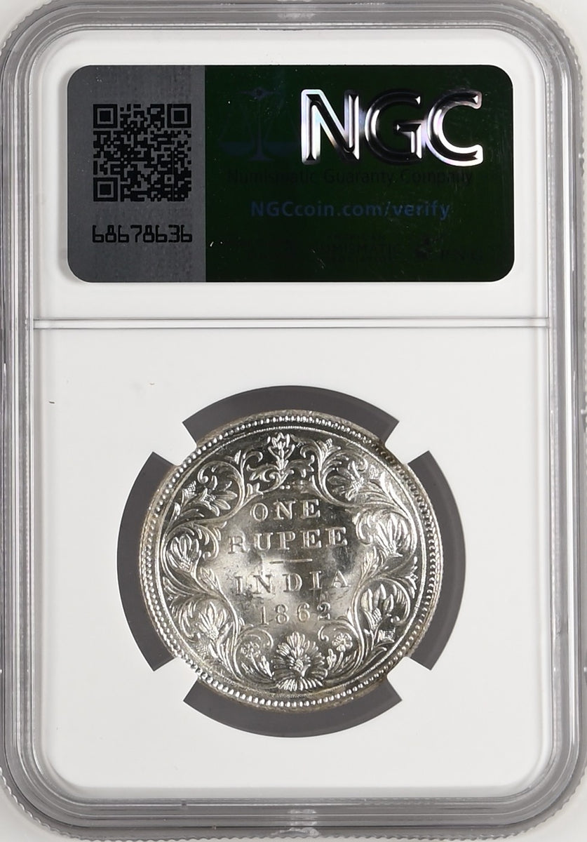 1862年 英領インド ゴシック ルピー銀貨 MS63 | 港区虎ノ門の
