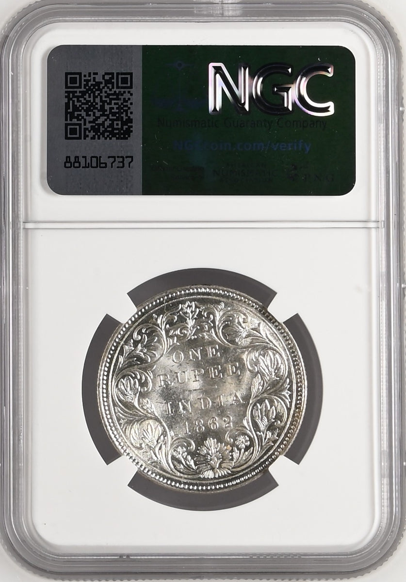 1862年 英領インド ゴシック ルピー銀貨 MS63 | 港区虎ノ門の