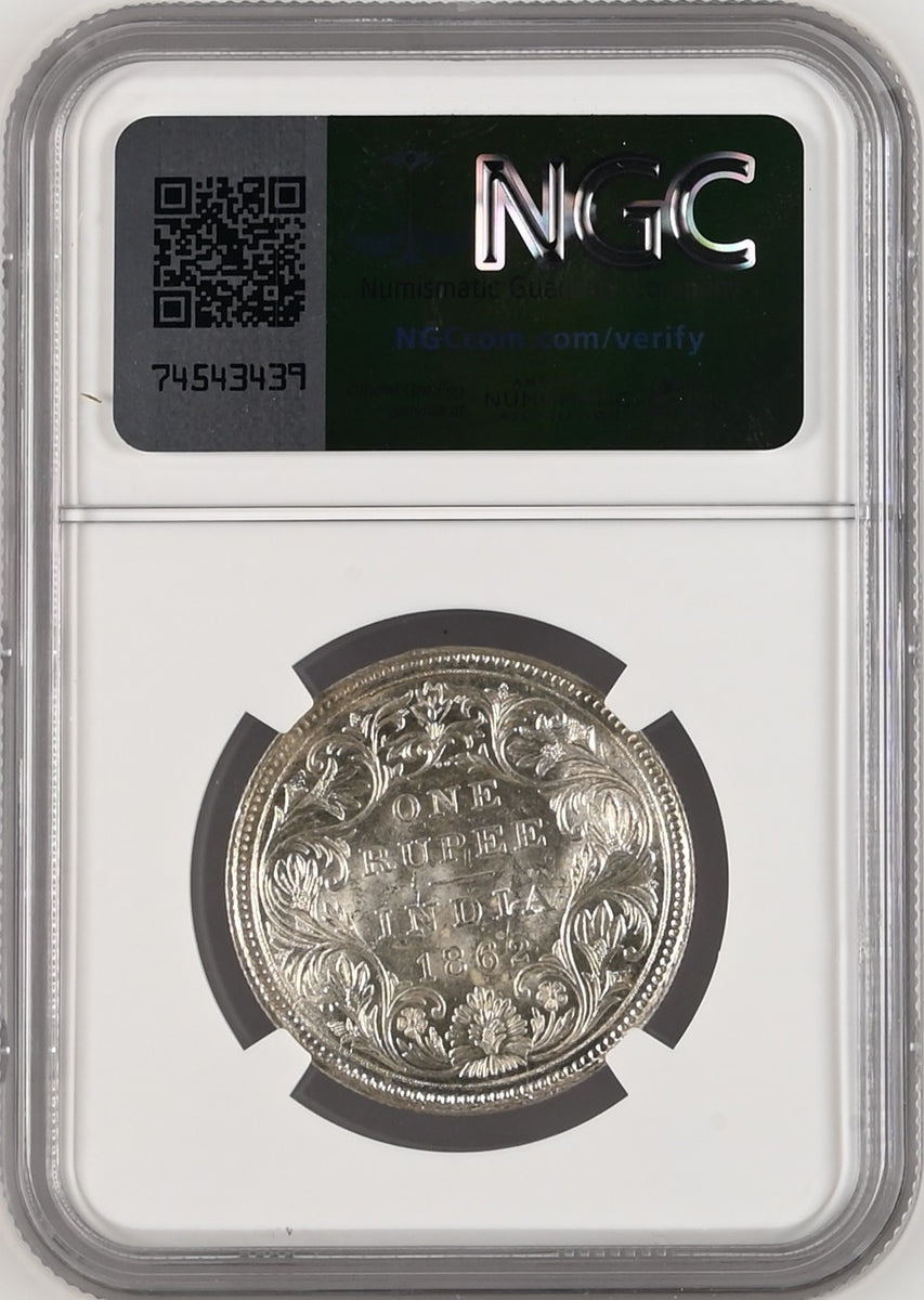 1862年 英領インド ゴシック ルピー銀貨 MS63 | 港区虎ノ門の