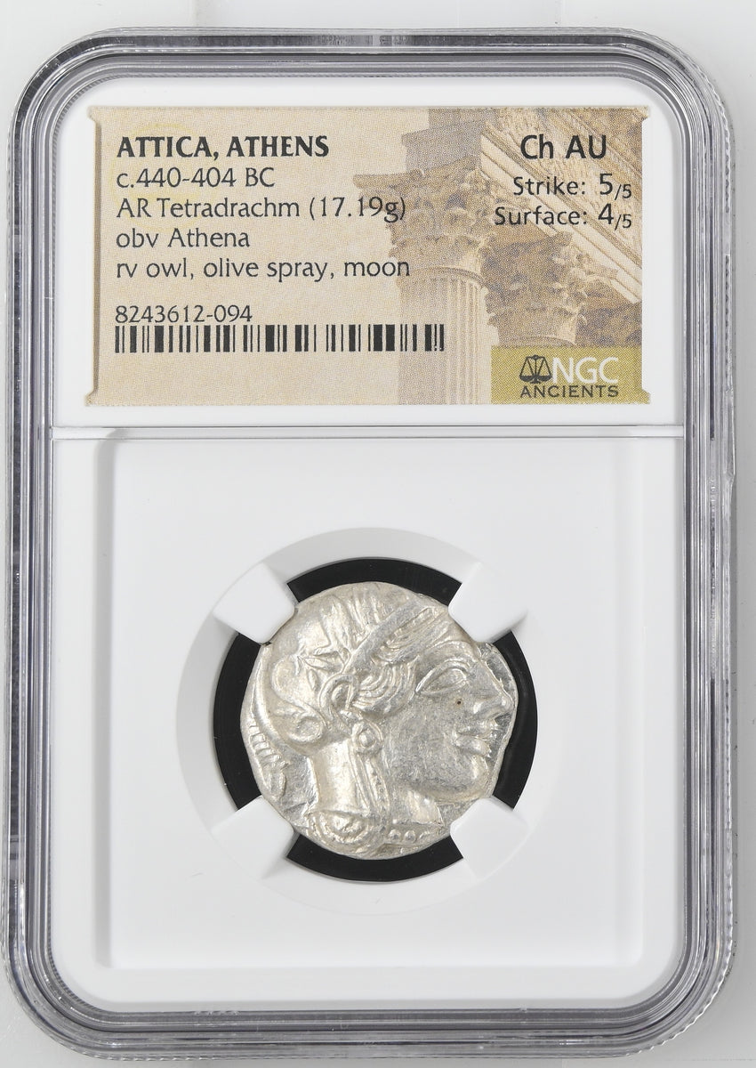 紀元前440-404年 古代 ギリシア アッティカ アテネ テトラドラクマ銀貨