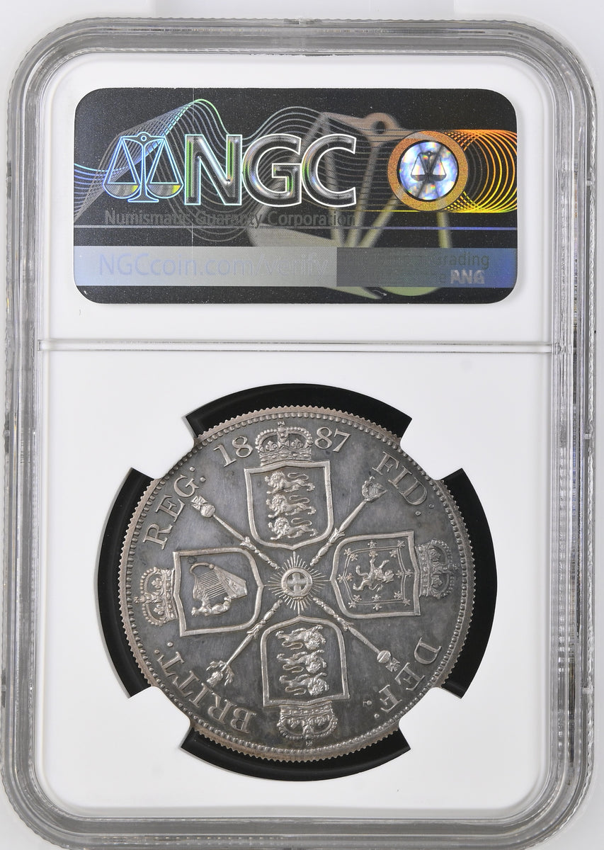 1887年 イギリス ヴィクトリア ダブルフローリン 4シリング銀貨