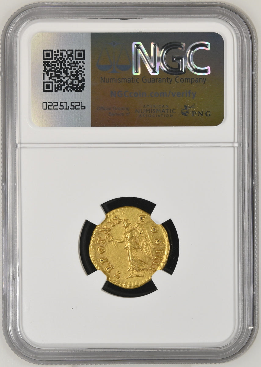 138-161年 古代ローマ帝国 アントニヌス・ピウス アウレウス金貨 Ch XF