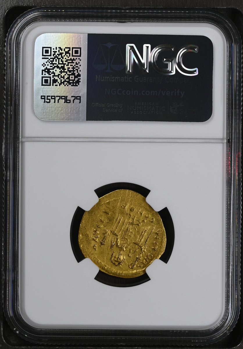 602-610年 ビザンツ帝国 フォカス帝 ソリドゥス金貨 NGC AU 4/5 - 2/5