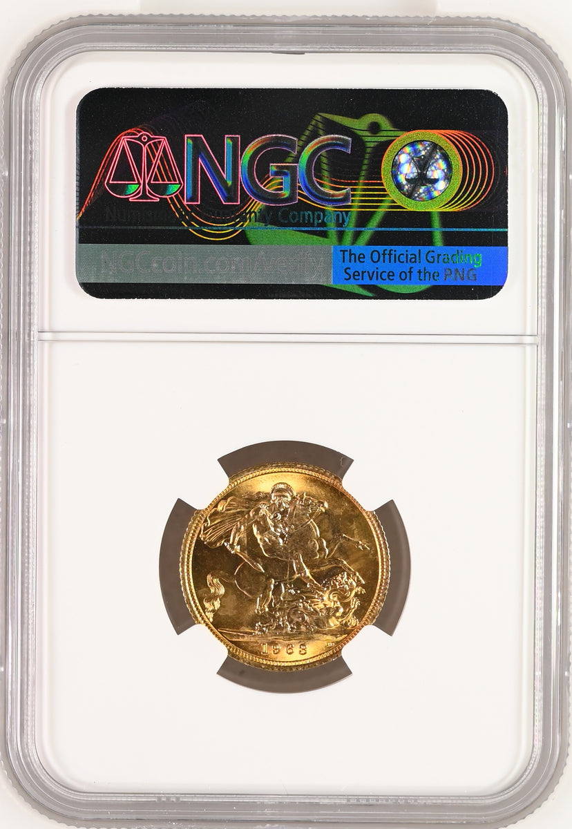 1963年 イギリス エリザベス2世 1stポートレート ギリックソヴリン金貨